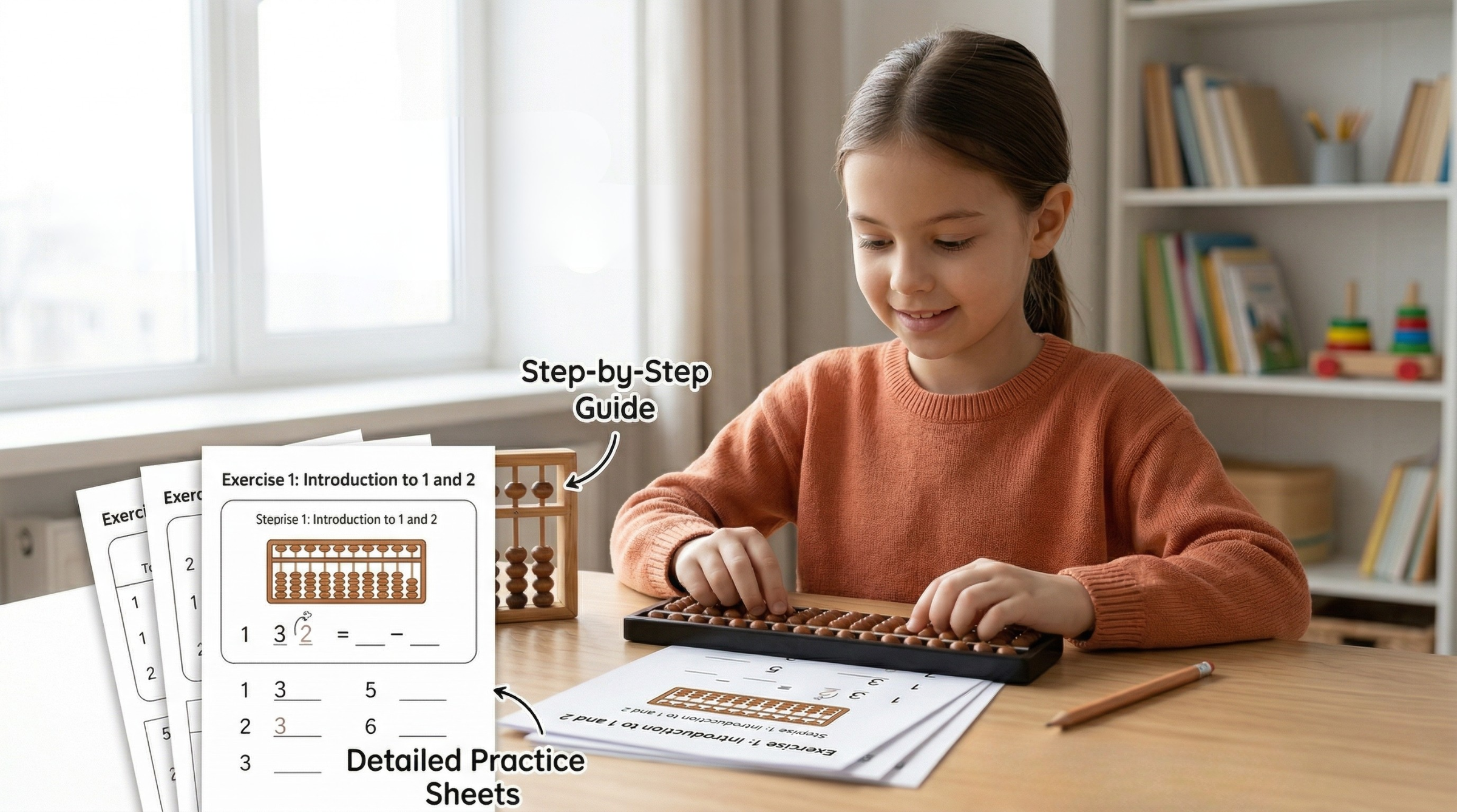 Exercices de soroban pour enfants débutants