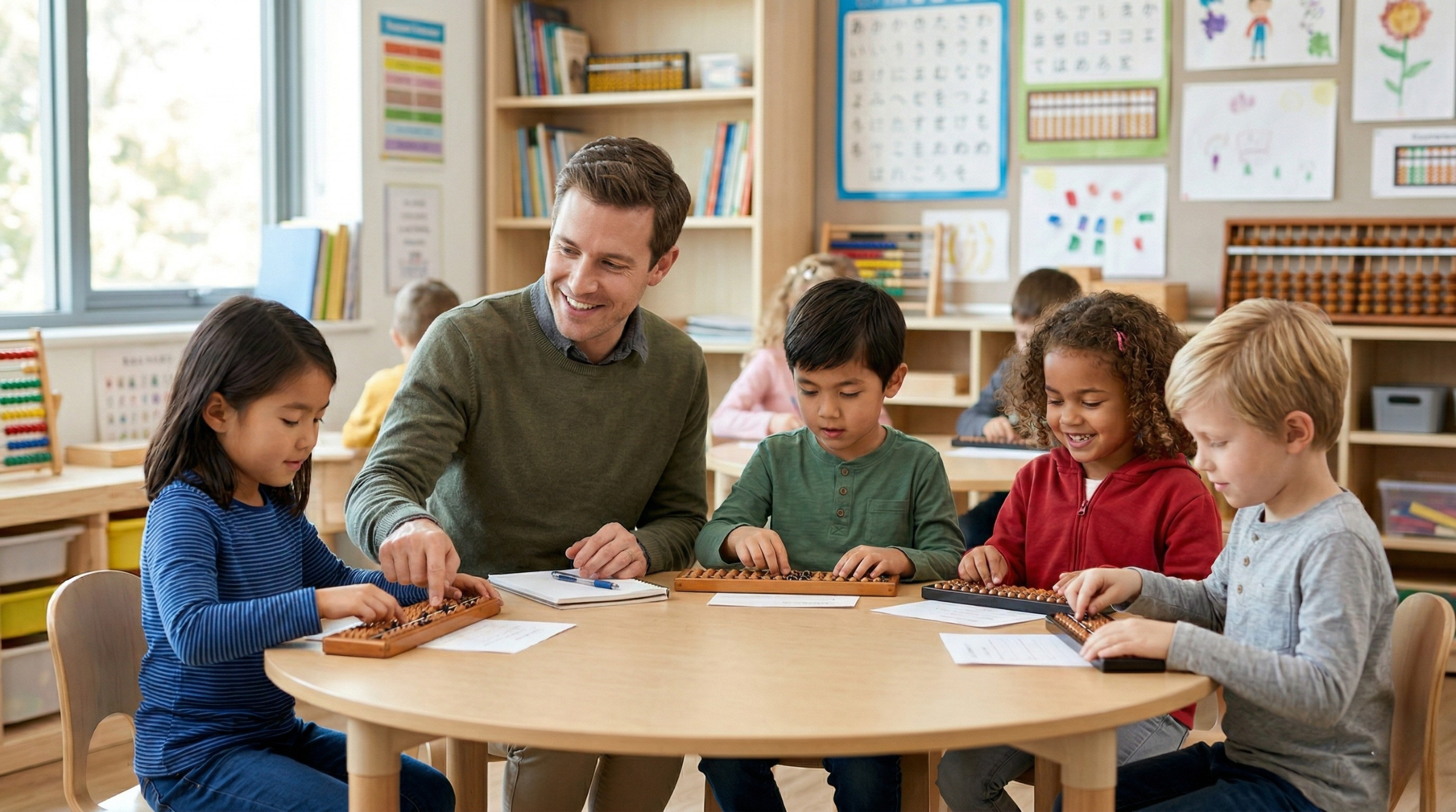 Leçon de soroban sur les amis de 5 et de 10